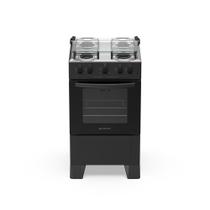 Fogão 4 Bocas Atlas Automático Mesa de Inox Milão Preto Fogão 4 Bocas Atlas Automático Mesa de Inox Milão Preto