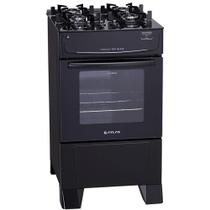Fogao 4 Bocas Atlas Automático Mesa de Vidro Forno 50L Vidro Duplo Monaco Glass