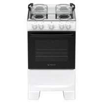 Fogão 4 Bocas Atlas Coliseum Plus com Mesa Inox - Branco Fogão 4 Bocas Atlas Coliseum Plus com Mesa Inox - Branco