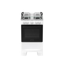 Fogão 4 Bocas Atlas Coliseum Plus Mesa De Inox A Gás Manual Branco