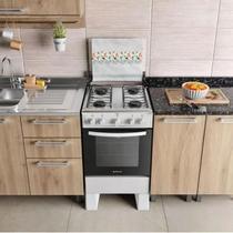 Fogão 4 Bocas Atlas Milão Mesa Inox Branco cod.187.053 Fogão 4 Bocas Atlas Milão Mesa Inox Branco cod.187.053
