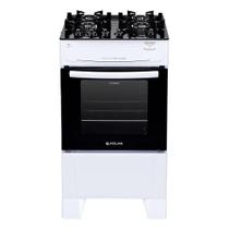 Fogão 4 Bocas Atlas Mônaco Plus Branco Com Mesa De Vidro Top Glass Bivolt
