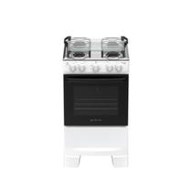Fogão 4 Bocas Atlas Mônaco Plus Mesa Inox Bivolt Branco