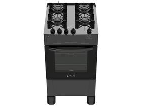 Fogão 4 Bocas Atlas Mônaco Top Glass com Acendimento Automático - Preto