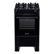 Fogão 4 Bocas Atlas Mônaco Top Glass com Acendimento Automático - Preto