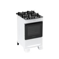 Fogão 4 Bocas Atlas Mônaco Top Glass Mesa De Vidro Branco Bivolt