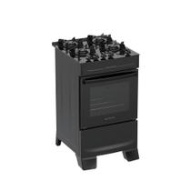 Fogão 4 Bocas Atlas Mônaco Top Glass Mesa De Vidro Preto Bivolt