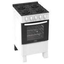 Fogão 4 Bocas Branco Ares Glass com Forno 50 L em Vidro Temperado Realce