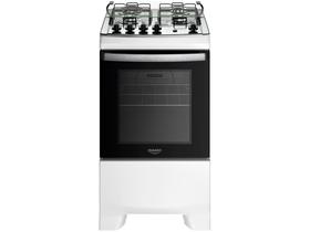 Fogão 4 Bocas Branco com Mesa Inox Dako Supreme