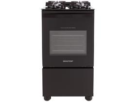 Fogão 4 Bocas Brastemp Preto Mesa de Vidro BFO4