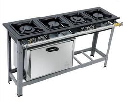 Fogão 4 Bocas c/ Forno Baixa Pressão Luxo 30x30 Perfil 6,5 2QD 2QS Metalmaq Fogão 4 Bocas c/ Forno Baixa Pressão Luxo 30x30 Perfil 6,5 2QD 2QS Metalmaq