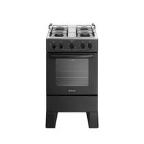 Fogão 4 Bocas com Mesa Inox Milão Atlas - Preto