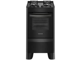 Fogão 4 Bocas Continental Automático com Mesa Compartimentada Preto FC4VP Bivolt