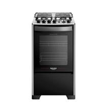 Fogão 4 Bocas Dako Magister Grill Preto Com Mesa Inox Bivolt - Preto