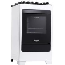 Fogão 4 bocas Dako Supreme Glass Branco com mesa de vidro - Bivolt