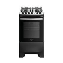 Fogão 4 Bocas Dako Supreme Mesa de Inox e Timer Bivolt - Preto