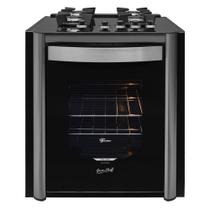 Fogão 4 Bocas de Embutir a Gás Fischer 4Q Gran Cheff com Grill Preto 110V Fogão 4 Bocas de Embutir a Gás Fischer 4Q Gran Cheff com Grill Preto 110V