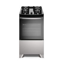 Fogão 4 bocas Electrolux Cinza Efficient Mesa Vidro, Tripla Chama e PerfectCook (FE4GG)