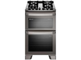 Fogão 4 Bocas Electrolux Mesa de Vidro Prata Duplo - Forno com Timer Acendimento Automático FE4DC