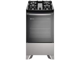 Fogão 4 Bocas Electrolux Prata Mesa de Vidro Efficient com PerfectCook FE4GS