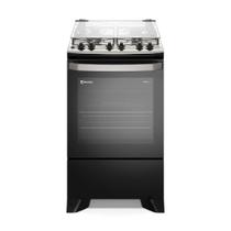 Fogão 4 bocas Electrolux Preto Experience com Mesa de Inox, Timer e VaporBake (FE4TP)