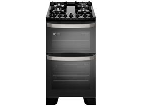 Fogão 4 Bocas Electrolux Preto Mesa de Vidro com Timer PerfectCook e Multi Chama FE4DP