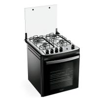 Fogão 4 Bocas Embutir Dako Supreme Mesa de Inox Preto Bivolt