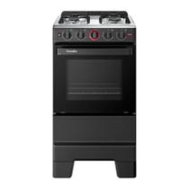 Fogão 4 Bocas Esmaltec Ideal Super F4IAP4121 Acendimento Automático Preto Bivolt