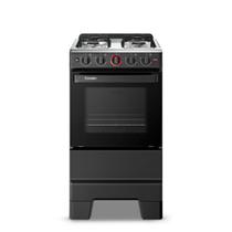 Fogão 4 Bocas Esmaltec Ideal Super Limpa Fácil Preto Inox Bi