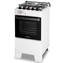 Fogão 4 Bocas Esmaltec Ideal Top Limpa Fácil Branco Inox Bivolt - T4IAB