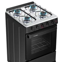 Fogão 4 Bocas Esmaltec Preto Ideal Pop 4120 Acendimento Manual Fogão 4 Bocas Esmaltec Preto Ideal Pop 4120 Acendimento Manual