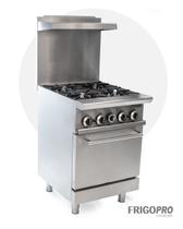 Fogão 4 Bocas forno e prateleira em inox Cooking Frigopro