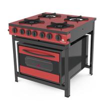 Fogao 4 Bocas Gas Prge-402f Gourmet Forno Vermelho - Progas Fogao 4 Bocas Gas Prge-402f Gourmet Forno Vermelho - Progas