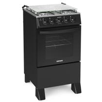 Fogão 4 Bocas Itatiaia Star Clean New com Mesa de Inox Preto