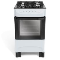 Fogão 4 Bocas Mueller com Mesa de Vidro Branco Fogão 4 Bocas Mueller com Mesa de Vidro Branco
