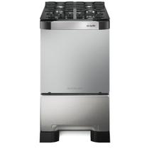Fogão 4 Bocas Mueller Decorato Vetro Inox com Mesa de Vidro