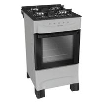 Fogão 4 Bocas Mueller MFV4BB Mesa de Vidro Titanium Fosco Bivolt Fogão 4 Bocas Mueller MFV4BB Mesa de Vidro Titanium Fosco Bivolt