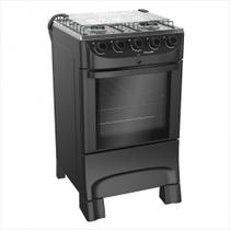 Fogão 4 Bocas Muller Preto Fosco MFI4BB Acendimento Automatico Mesa Inox-Bivolt Fogão 4 Bocas Muller Preto Fosco MFI4BB Acendimento Automatico Mesa Inox-Bivolt