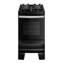 Fogão 4 Bocas Preto com Mesa de Vidro Atlas Agile Up Bivolt