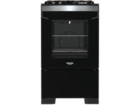 Fogão 4 Bocas Preto Com Mesa De Vidro Dako Diplomata Bivolt