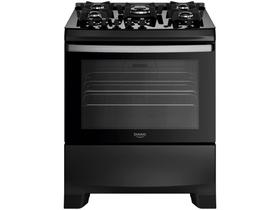 Fogão 4 Bocas Preto com Mesa de Vidro Dako Novo Supreme Glass Bivolt