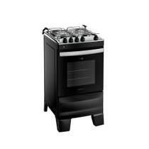 Fogão 4 Bocas Preto com Mesa Inox Atlas Agile Up Bivolt