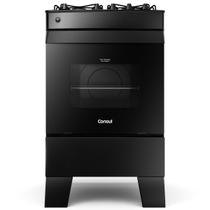 Fogão 4 bocas Preto Consul com mesa de vidro - CFO4VCE