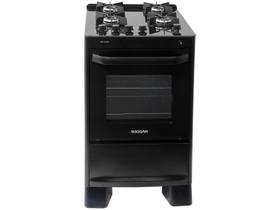 Fogão 4 Bocas Suggar de Piso Automático Mesa de Vidro 56L Max Glass