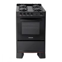 Fogão 4 Bocas Suggar Vidro Temperado Cook Glass Preto Bivolt - FGVCG410PT