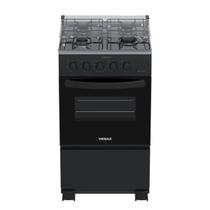 Fogao 4 Bocas Venax da Vinci Mesa Inox GIIi Bl Preto Fosco Glp