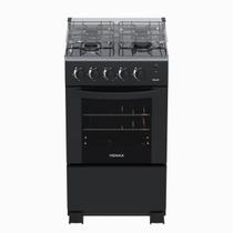 Fogao 4 Bocas Venax Gaudi GIIi Preto Fosco Gas Glp