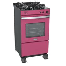 Fogao 4 Bocas Venax Gaudi Vetro Vitreo Pink Gas Glp