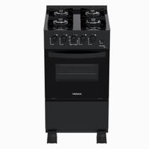 Fogao 4 Bocas Venax Picasso Line Preto Fosco Gas Glp