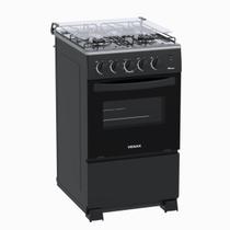 Fogao 4 Bocas Venax Picasso Mesa Inox GIIi Preto Fosco Gas Glp